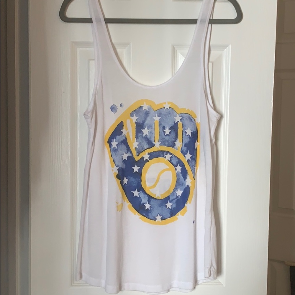 Pink Victoria's Secret Brewers Graphic Tank Top